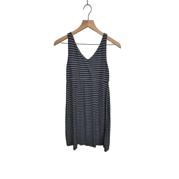 Athleta Striped Santorini Modal Tank V-Neck Soft Dress Size Small - Picture 2 of 6